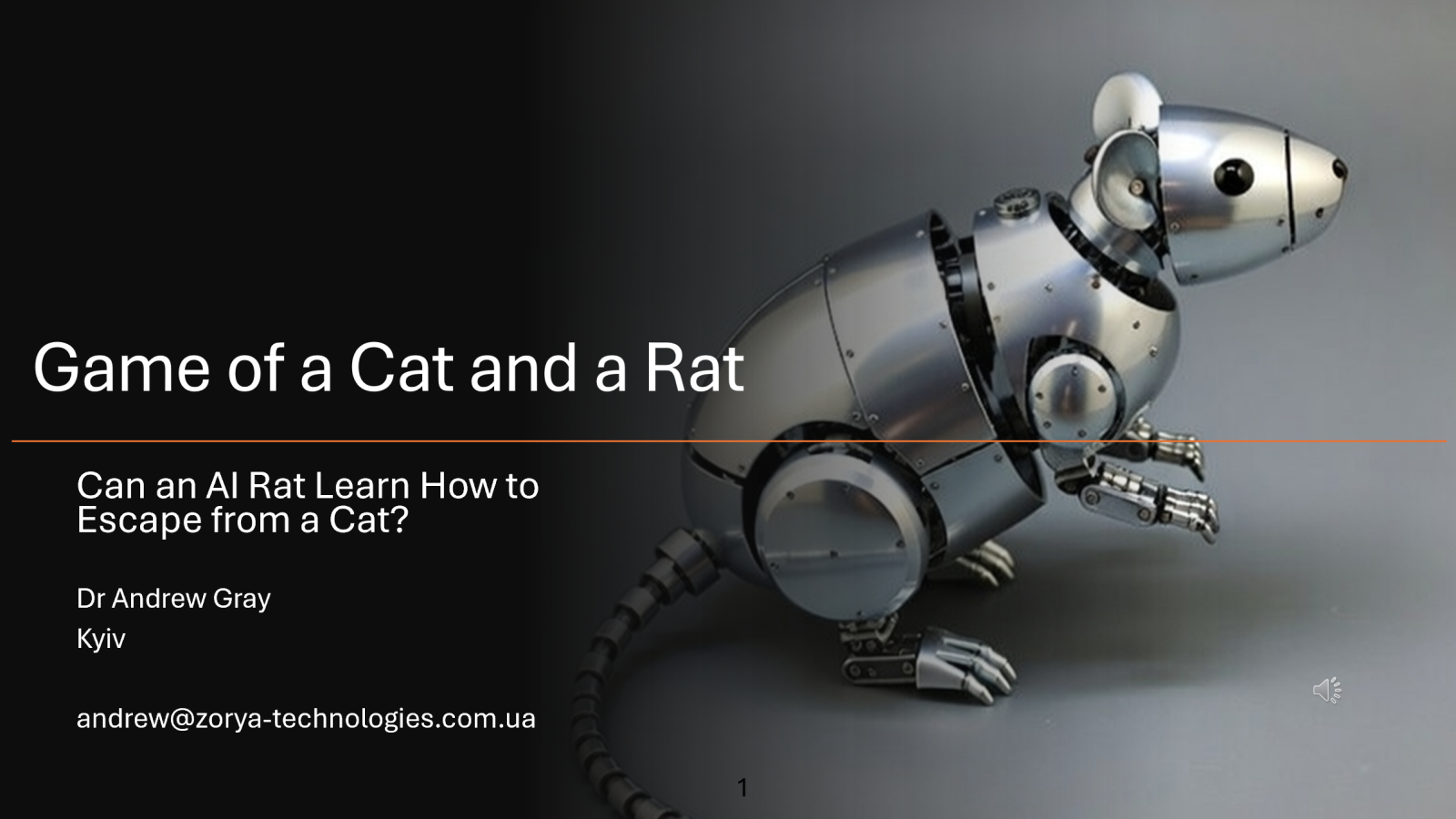 An AI Rat Learns How to Escape from a Cat